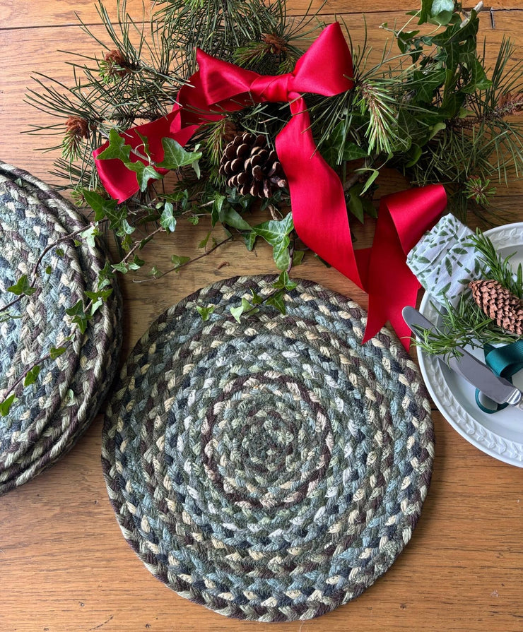 Braided Rug Company Jute Placemats Set of 6 - Hedgerow