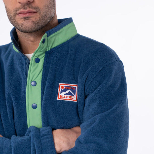 Billybelt Retro Polar Fleece Sweatshirt - Navy & Green
