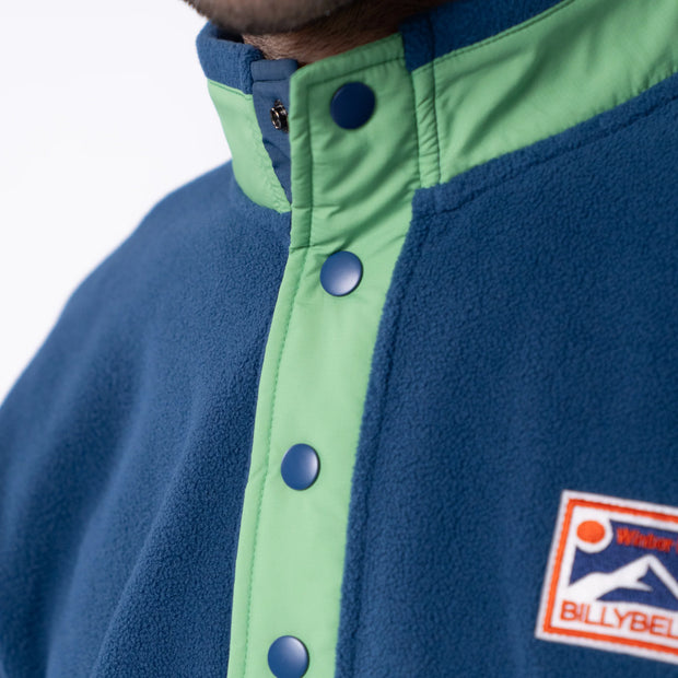 Billybelt Retro Polar Fleece Sweatshirt - Navy & Green