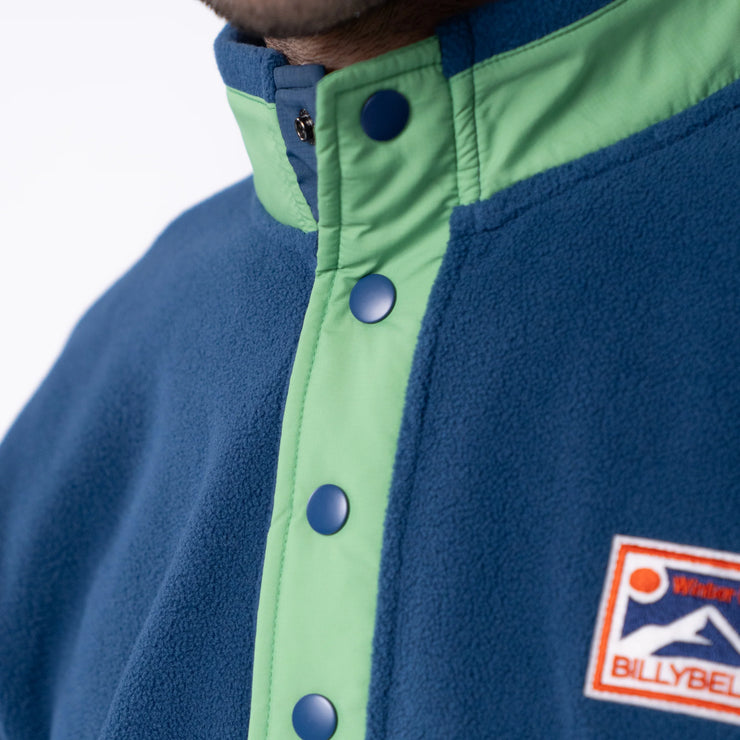 Billybelt Retro Polar Fleece Sweatshirt - Navy & Green