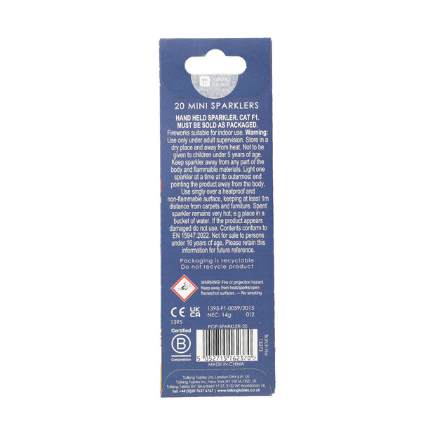 Retro Pop Mini Sparklers - 20 pack