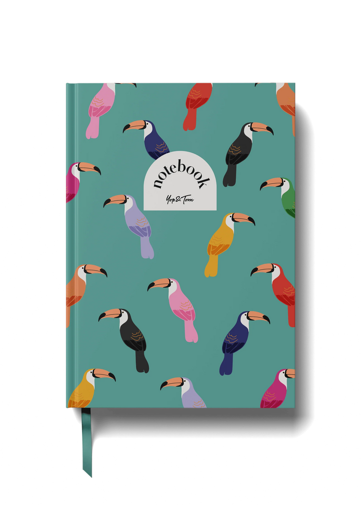 Yop & Tom Lined Hardback Notebooks - Toucan Tapestry