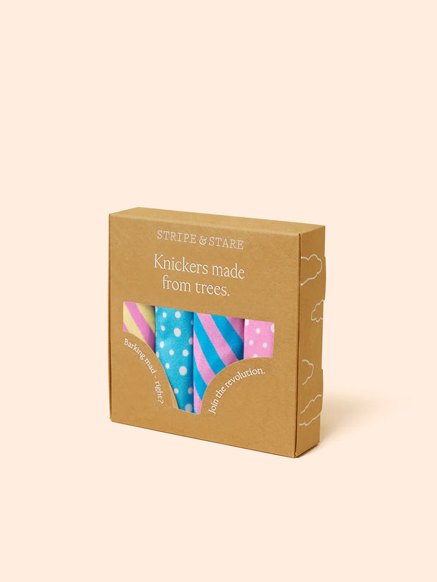 Stripe & Stare Original Knickers Box of 4 - Pick N Mix