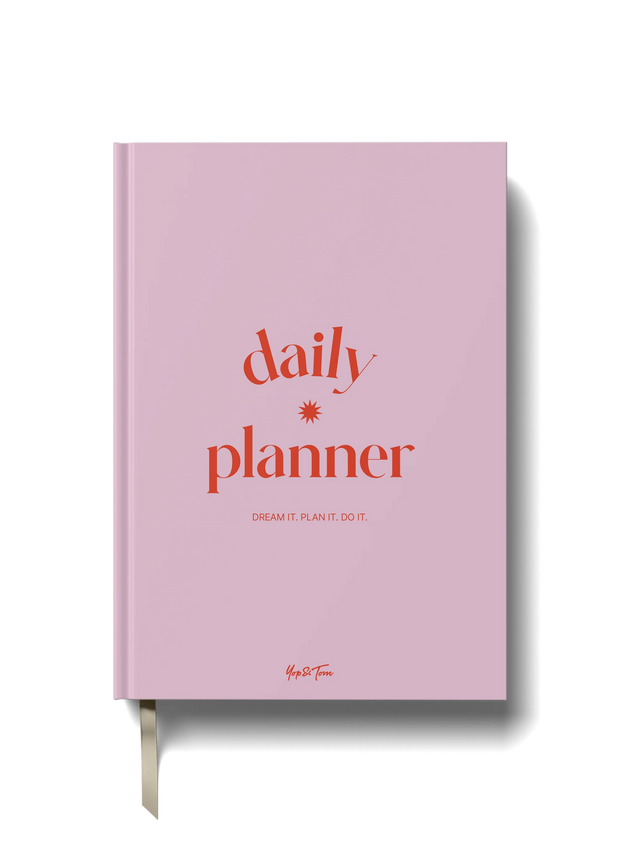 Yop & Tom Hardback Daily Planner - Pink & Red