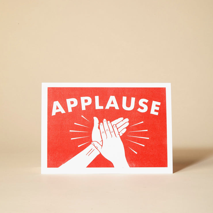 Pressed and Folded Card - Applause