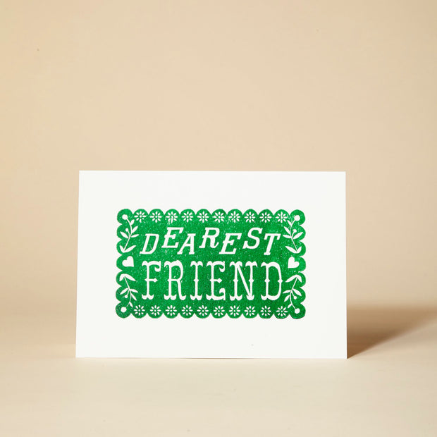 Pressed and Folded Card - Dearest Friend