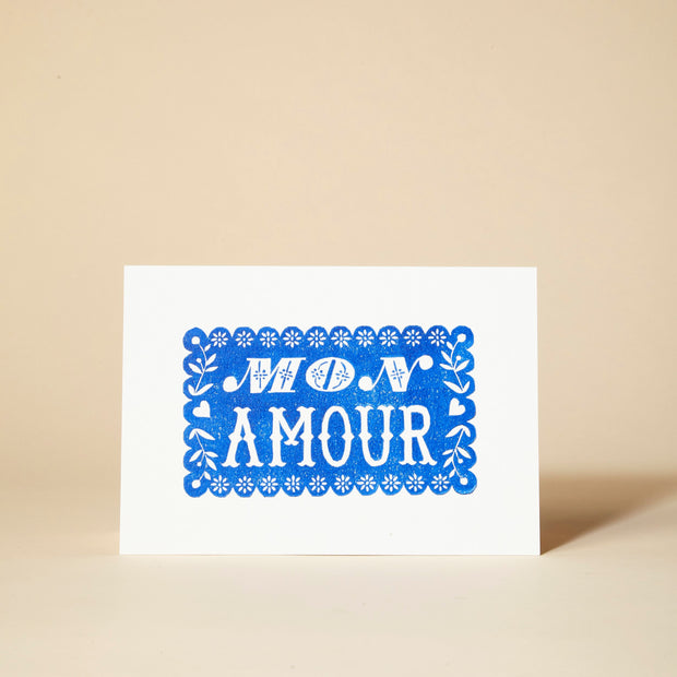Pressed and Folded Card - Mon Amour