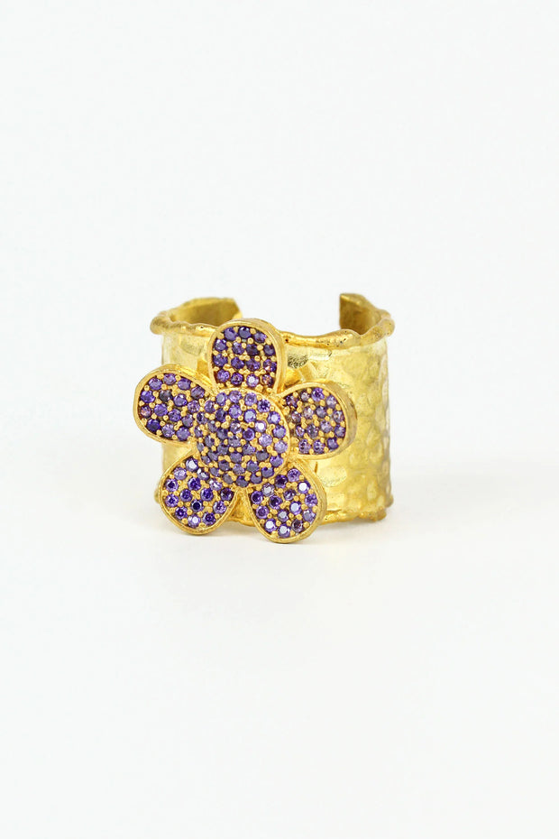 My Doris Purple Flower Ring