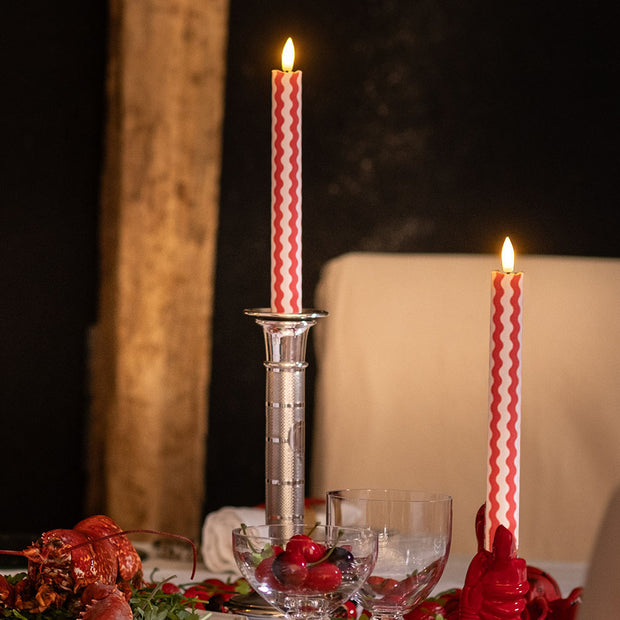 Tinkalink Fabric Wrapped LED Candles x 2 - Rick Rack