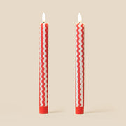 Tinkalink Fabric Wrapped LED Candles x 2 - Rick Rack
