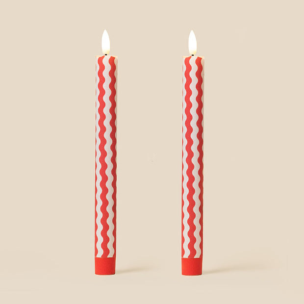 Tinkalink Fabric Wrapped LED Candles x 2 - Rick Rack