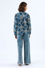 Lollys Laundry River Shirt - Graphic Blue