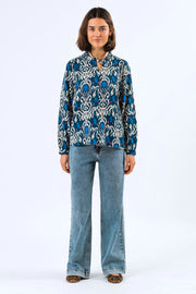 Lollys Laundry River Shirt - Graphic Blue