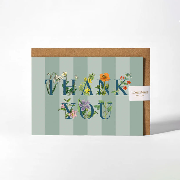 Roomytown Greeting Cards - Thank You Wildflowers