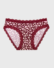 Stripe & Stare Knicker - Rouge Leopard