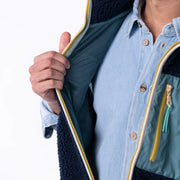 Billybelt Sleeveless Sherpa Gilet - Navy & Green