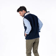 Billybelt Sleeveless Sherpa Gilet - Navy & Green