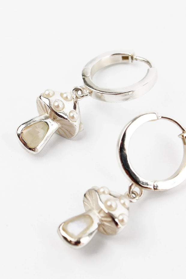 My Doris Silver Mushroom Earrings