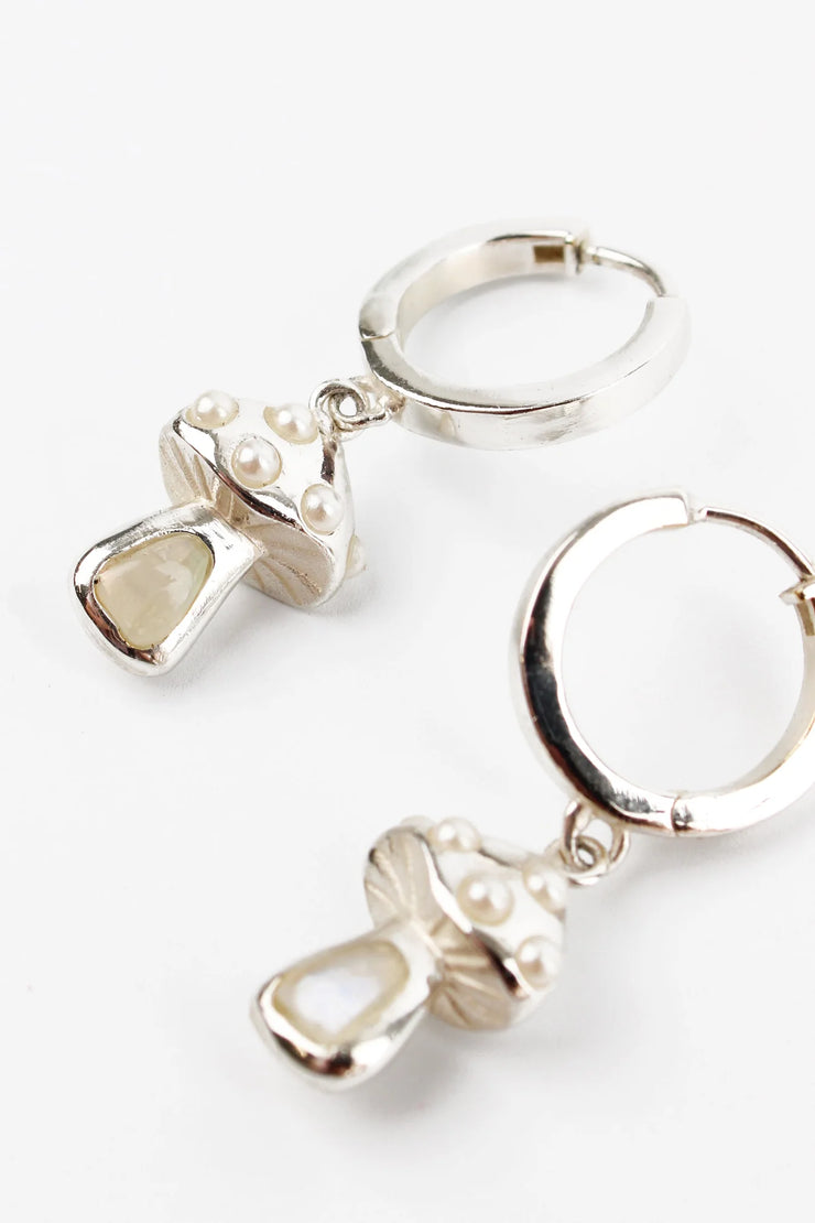 My Doris Silver Mushroom Earrings
