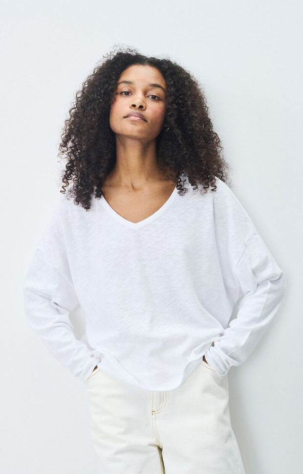 American Vintage Sonoma 02 Long Sleeve Tee - White