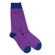 Swole Panda Men's Narrow Striped Bamboo Socks - Size 7-11