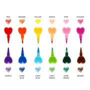 Legami 12 Stackable Heart Crayons - Dream in Colour