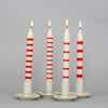 A World of Craft Candles - 4 Striped Red