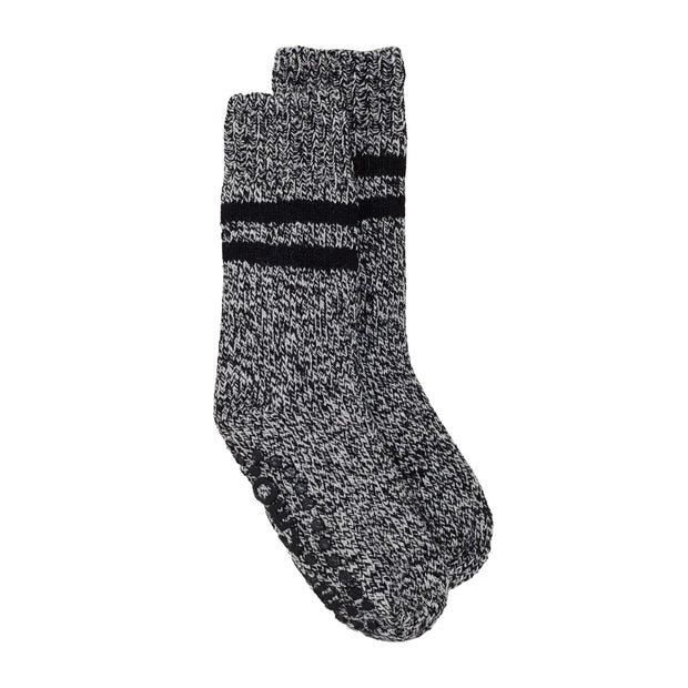 Kids' Slipper Socks - Black & Cream