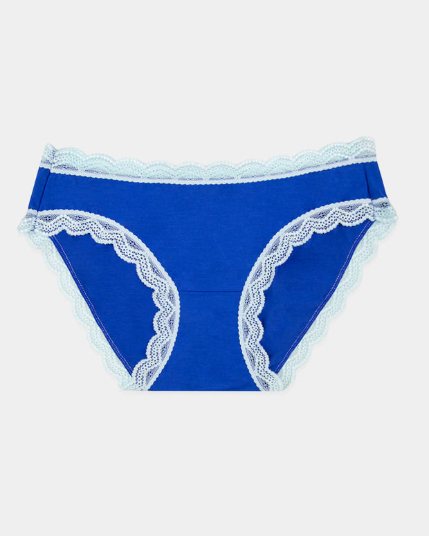 Stripe & Stare Knicker - Sapphire with Atomizer Lace