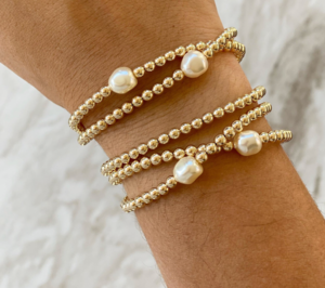 Atelier 18 Golden Bead Bracelets