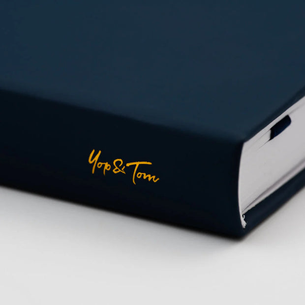 Yop & Tom Dotted Notebook - Charcoal Moon & Stars