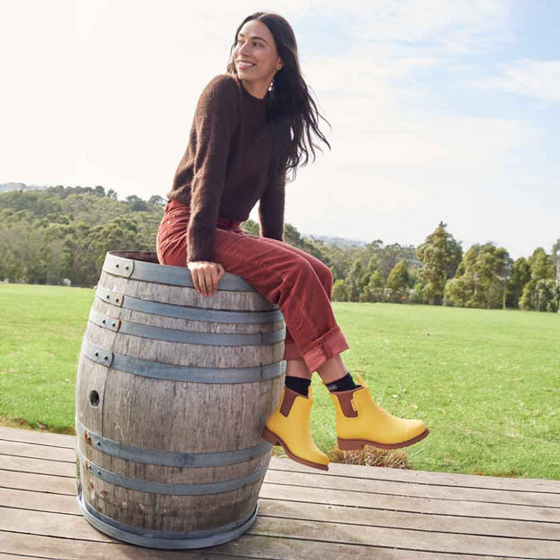 Merry People Bobbi Wellington Boot - Yellow Sunflower