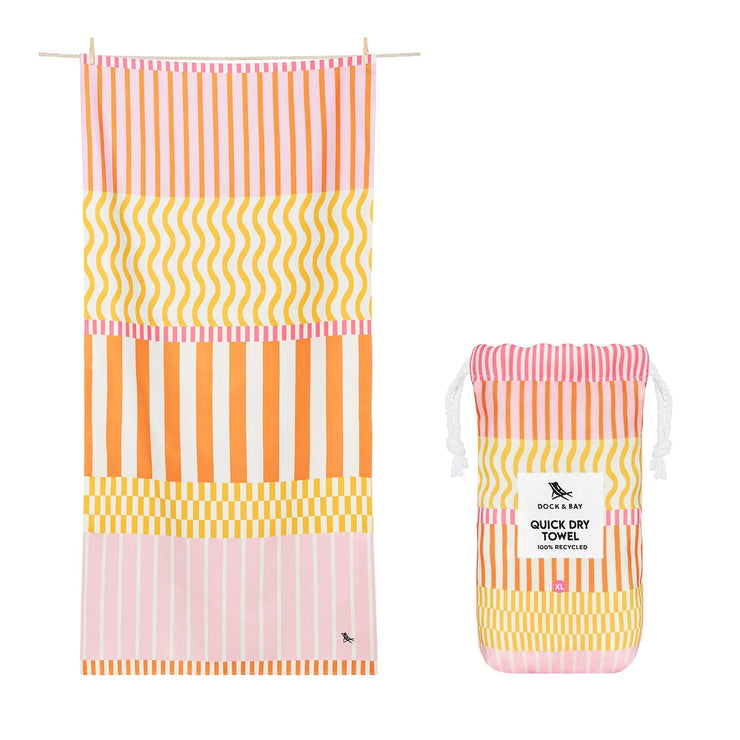 Dock & Bay Quick Dry Towels - Lemonade Waves