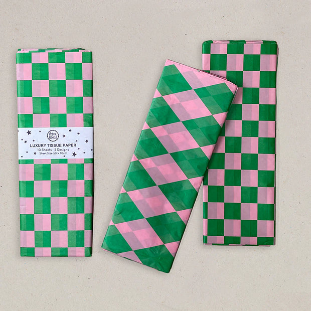 Petra Boase Tissue Paper - Bright Green & Pink