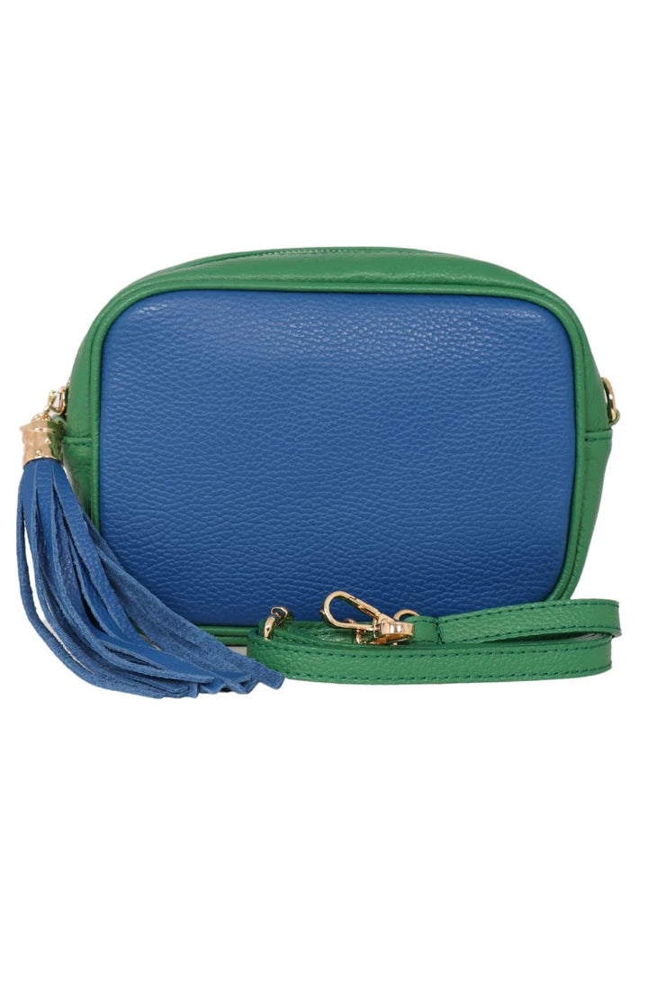 Beau Crossbody Bag - Blue & Green Pebbled