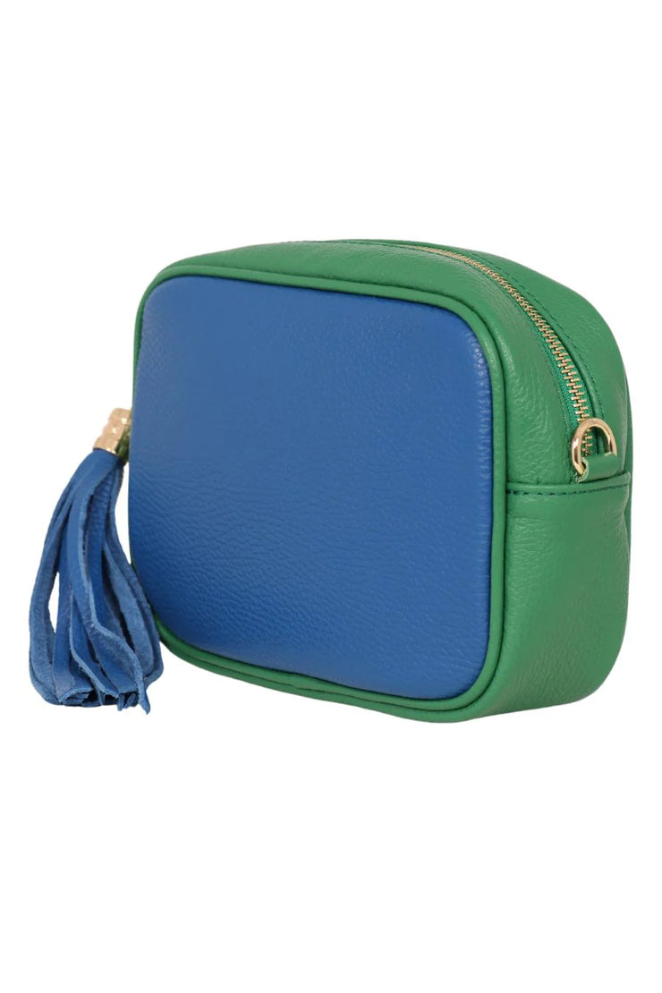 Beau Crossbody Bag - Blue & Green Pebbled