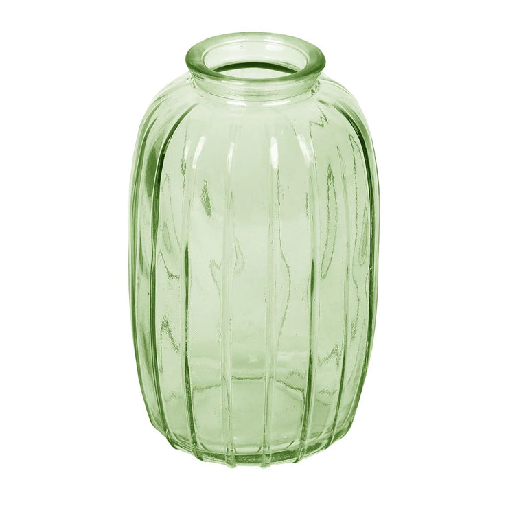 Green Tall Glass Bud Vase - 12cm