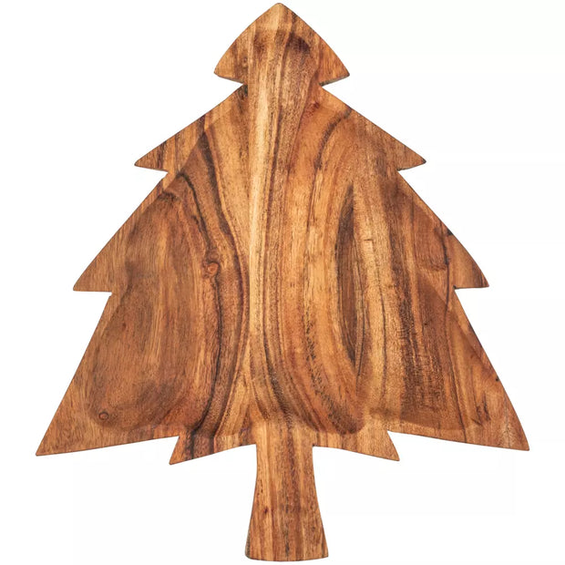 Acacia Christmas Tree Serving Board