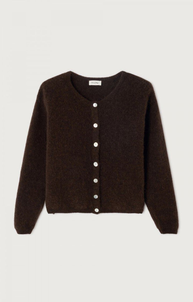 American Vintage Vitow Cardigan - Melange Coffee