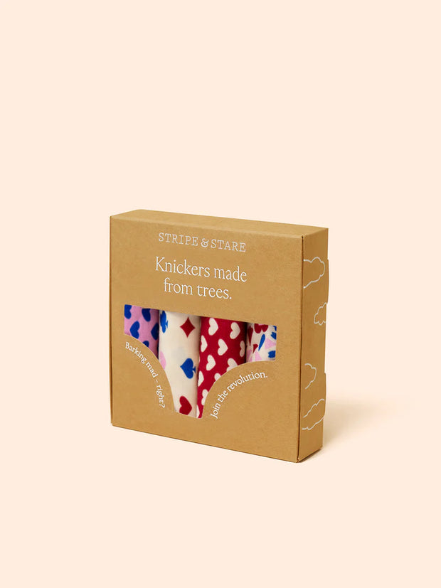 Stripe & Stare Original Knickers Box of 4 - Lady Luck