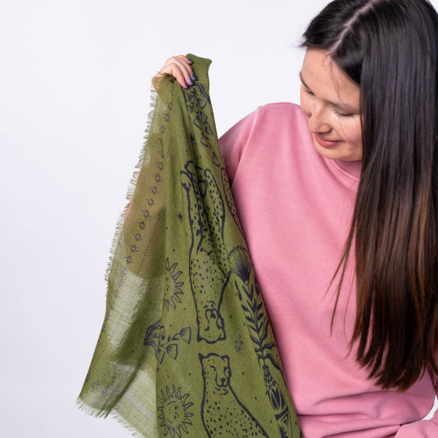 Billybelt Wool Sasha Scarf - Khaki