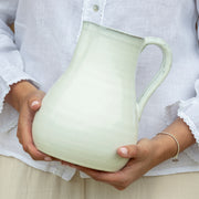 Tall White Glazed Jug