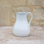 Tall White Glazed Jug