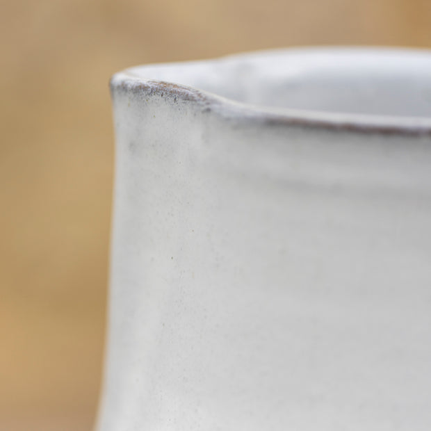 Tall White Glazed Jug