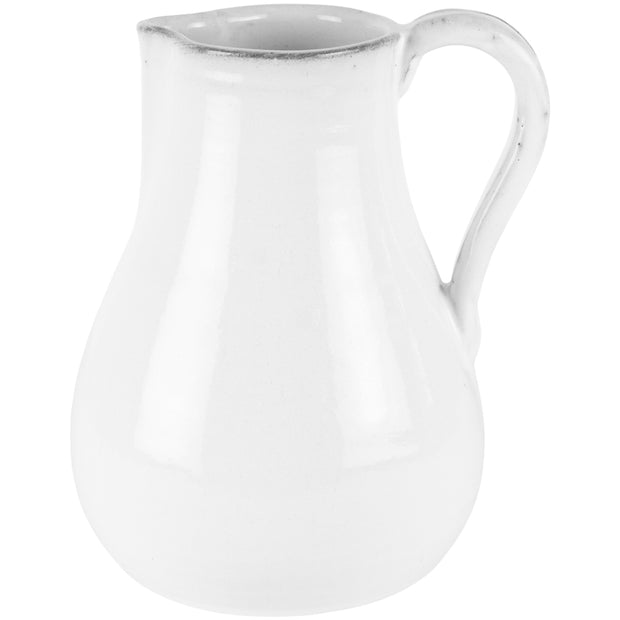 Tall White Glazed Jug