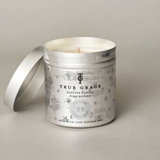True Grace Tin Candle - Village Christmas