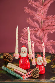 Large Santa Claus Ceramic Candle Holder
