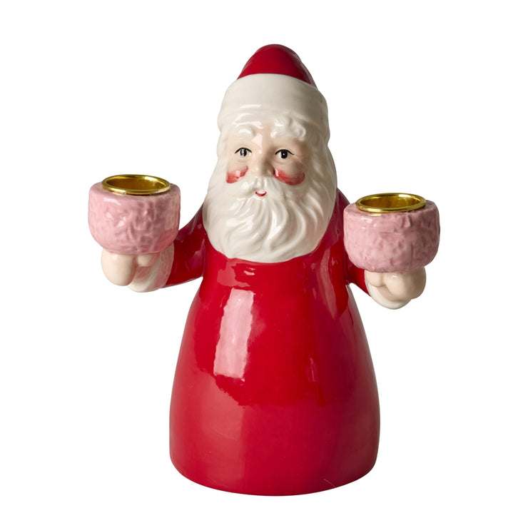Large Santa Claus Ceramic Candle Holder