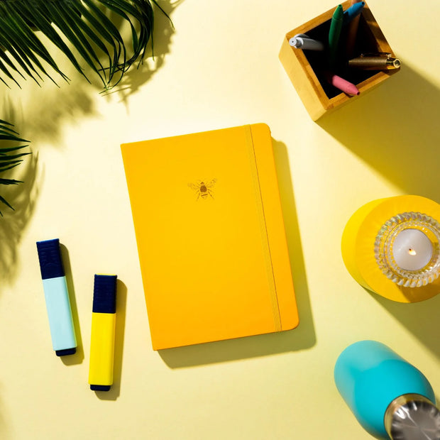 Yop & Tom Lined Notebook - Yellow Bee