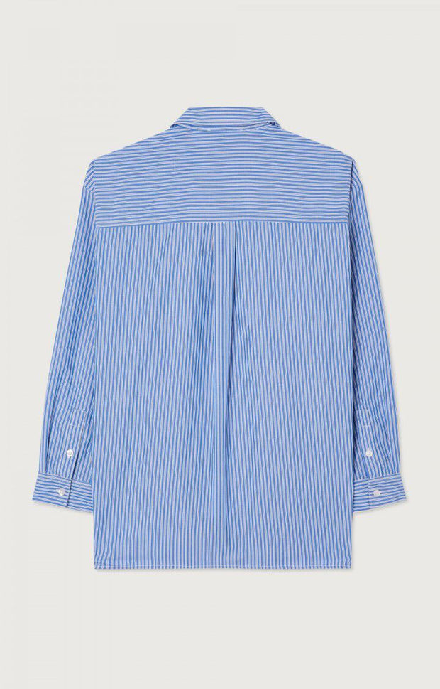 American Vintage Zatybay Shirt - Aqua Stripes